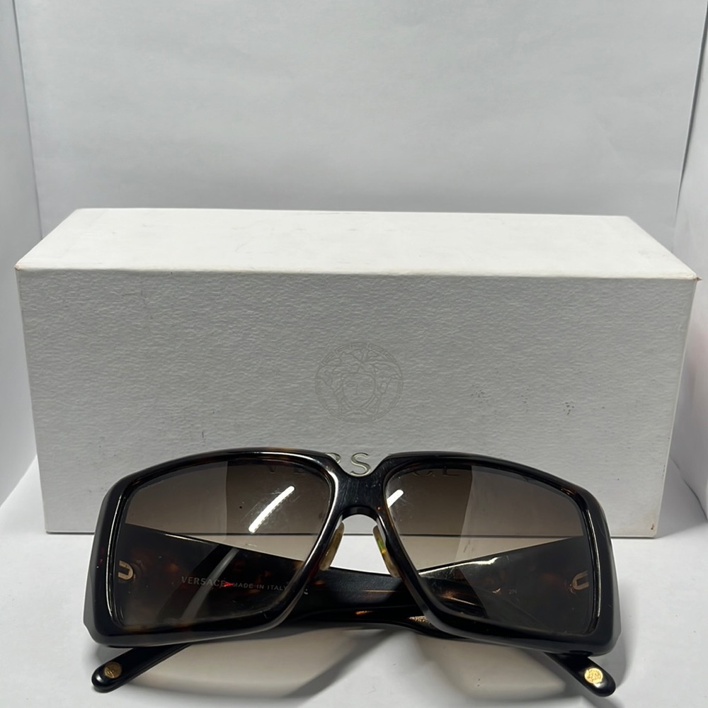 VERSACE 4142B  - 10813  TORTOISE FRAME & TEMPLES CLEAR LENSES OEM NEW AUTH